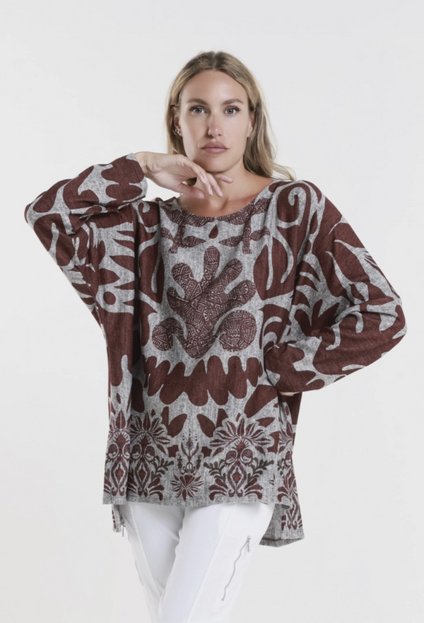 Rust Long Sleeve Soft Light Sweater