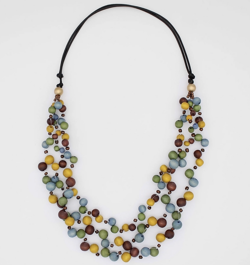 Mustard Carmella Multi Strand Necklace