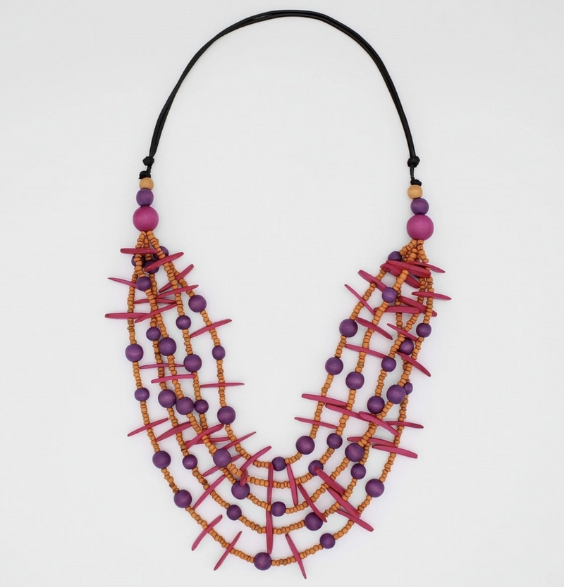 Fuchsia Multi-Strand Lela Necklace