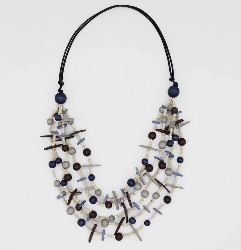 Grey Multi-Strand Lela Necklace