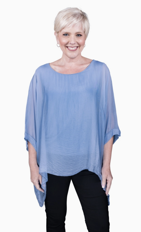 Jean Blue Silk Kaftan