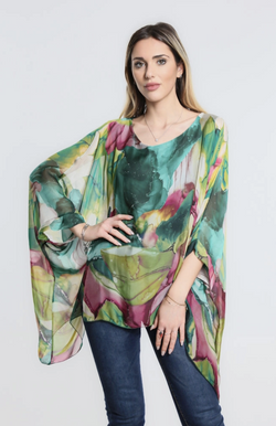 Green Zing Silk Kaftan