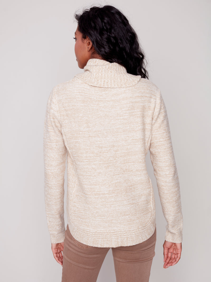 Almond Turtleneck Sweater