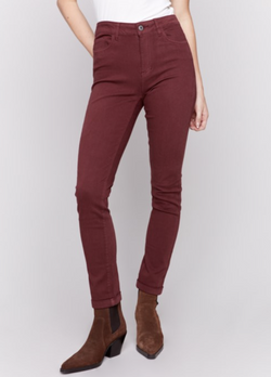 Cabernet Twill Cuff Jeans