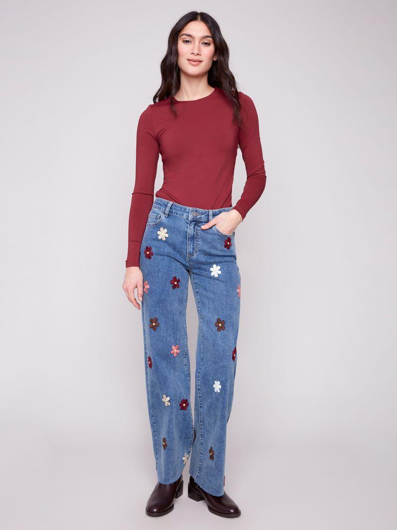 Flower Patch Wide Leg Jean