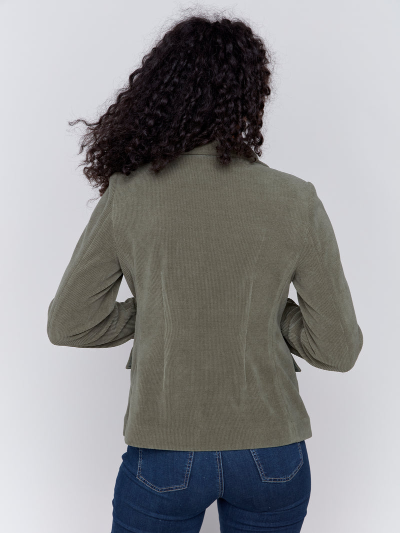 Olive Cord Stretch Jacket