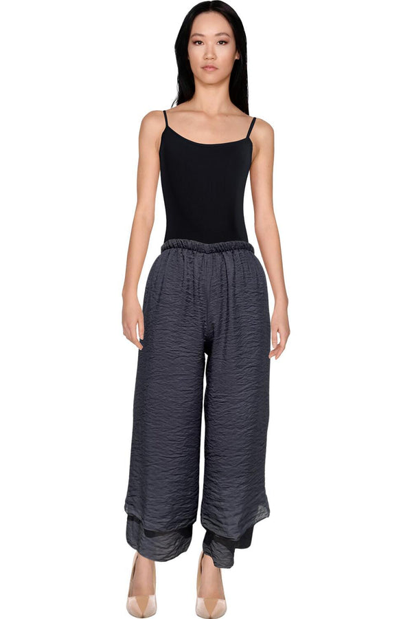 Black Cupro Crop Pant
