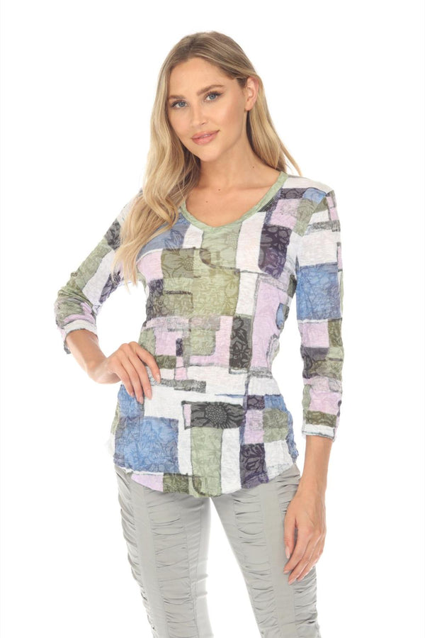 Meadow Mosaic Vee Top