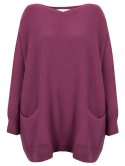 Plum Onesize Easy Sweater