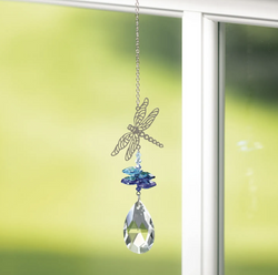 Crystal Fantasy Dragonfly Suncatcher