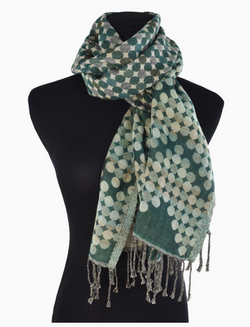 Green Highspire Dotted Scarf