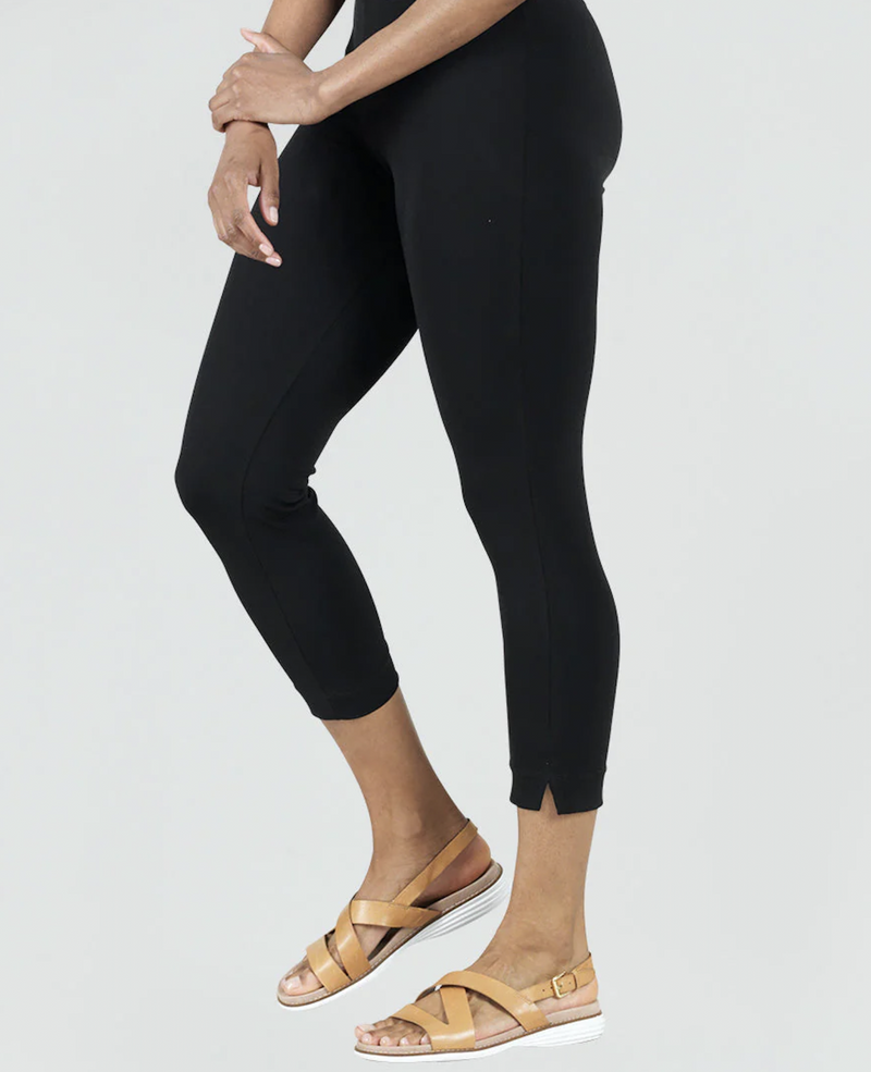 Black Soft Knit Capri