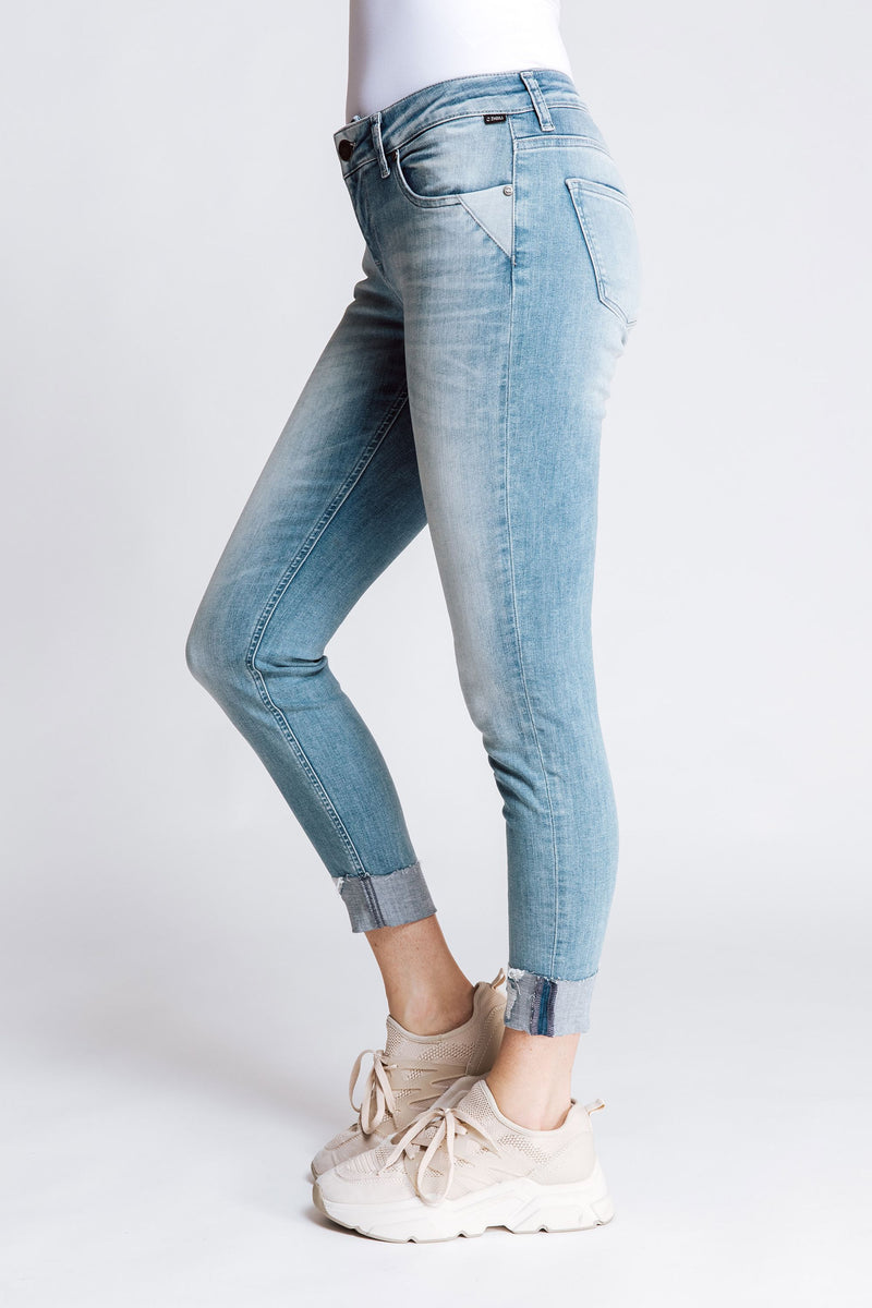 Washed Roll Ankle Jean