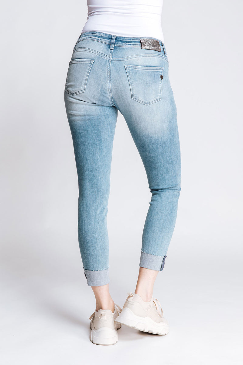 Washed Roll Ankle Jean