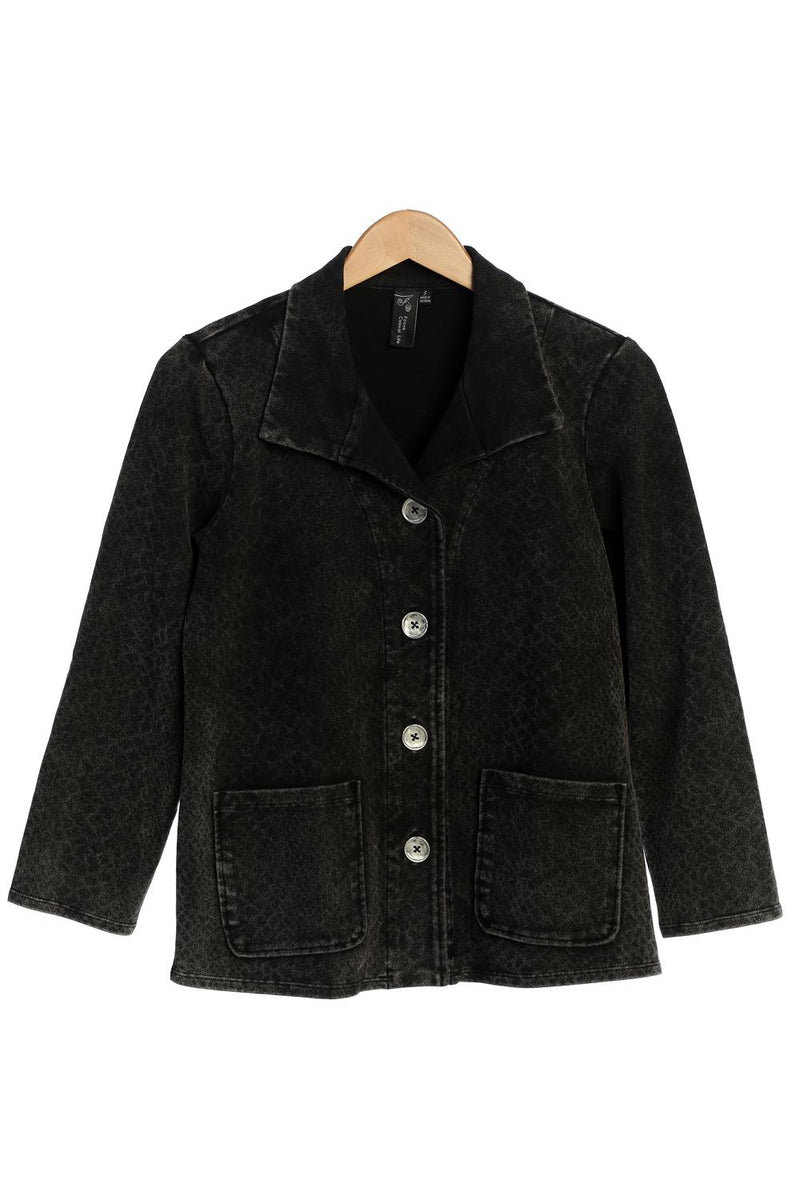 Mineral Wash Button Jacket