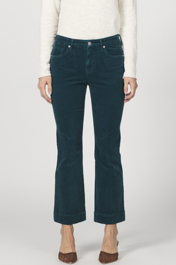 Dark Sea Crop Flare Jean