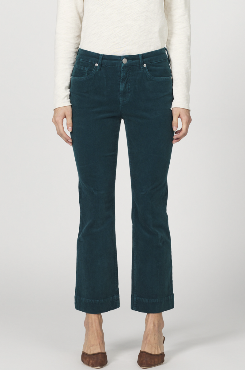 Dark Sea Crop Flare Jean
