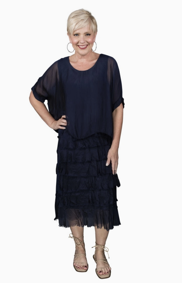 Navy Tier 3/4 Dress