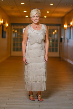 Taupe Tier Maxi Dress