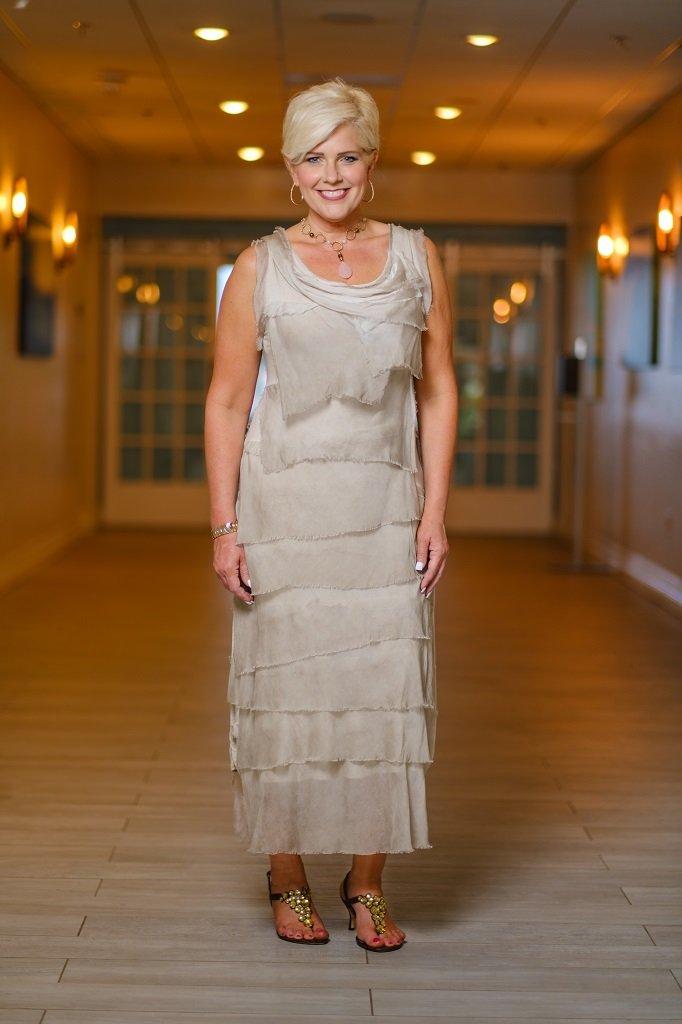 Taupe Tier Maxi Dress