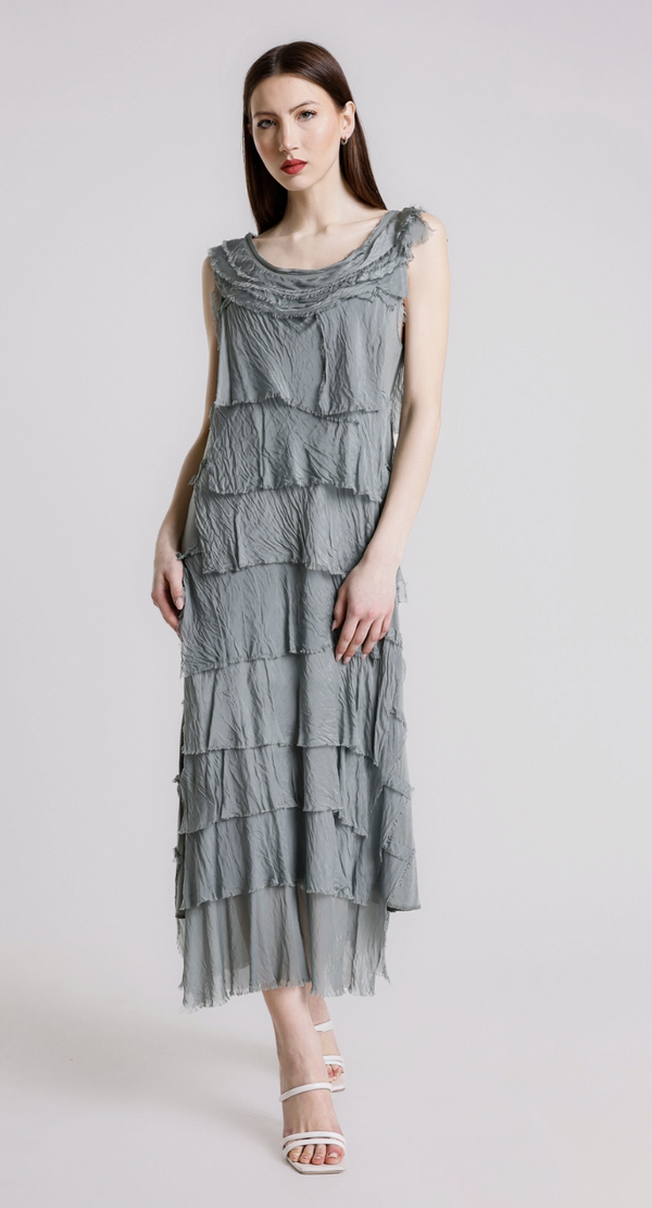 Olive Tier Maxi Dress