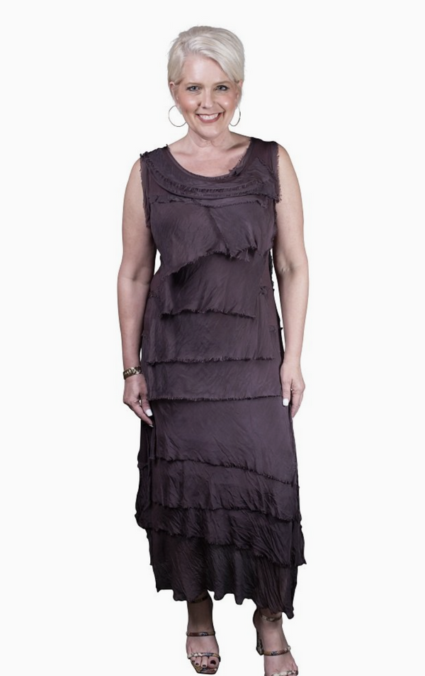 Eggplant Tier Maxi Dress