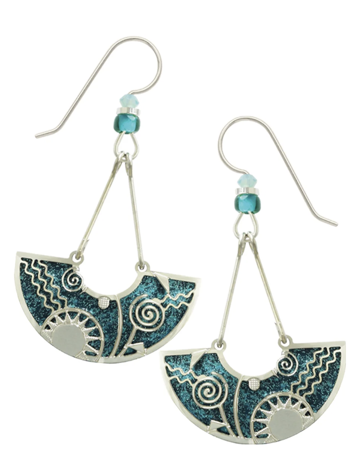 Deep Teal with Celestial Earring