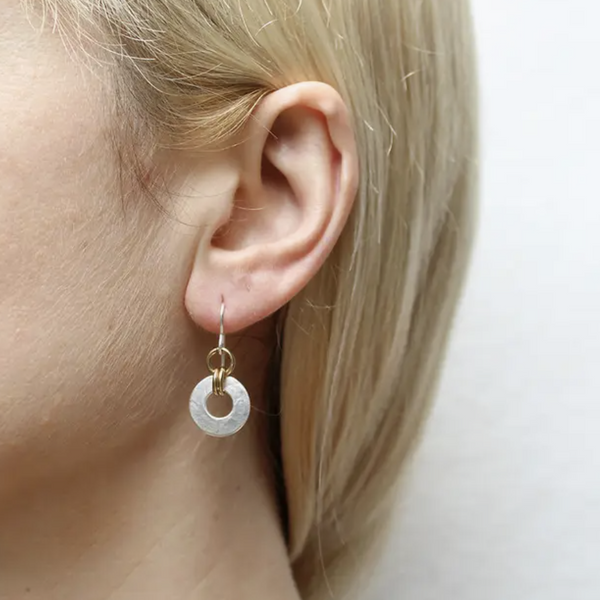 Double Linked Rings Wire Earring