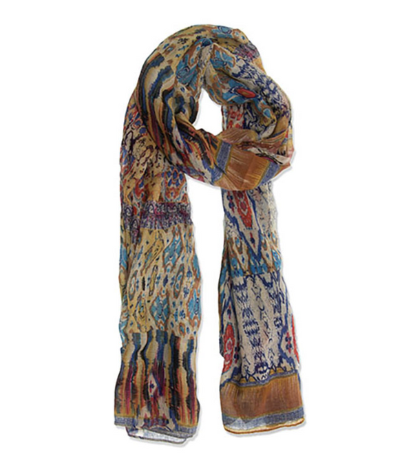 Blue Challis Scarf