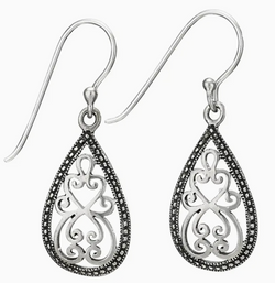 Sterling Silver Scroll Earring