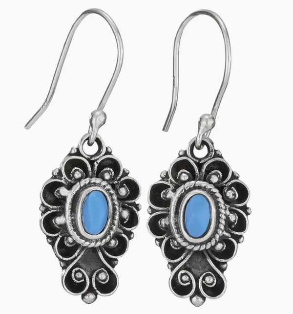 Dream in Blue Turquoise Sterling Silver Earring