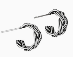 It's A Wrap Sterling Silver Braided Hoop Earring