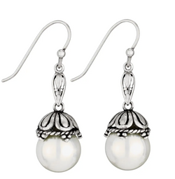 Pearl and Sterling Silver Pearl Earring