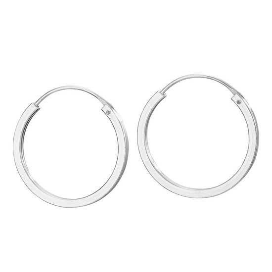 Brookline Sterling Silver Hoop Earrings