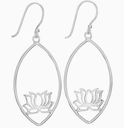 Sterling Silver Lotus Blossom Earring