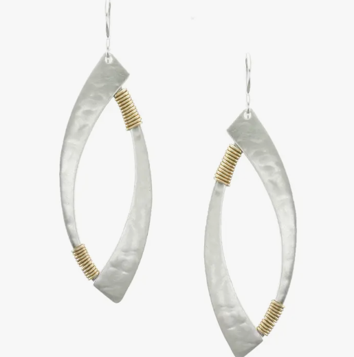 Wire-Wrapped Swoops Earring