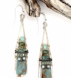 Terra Verde Gem Stack Earring