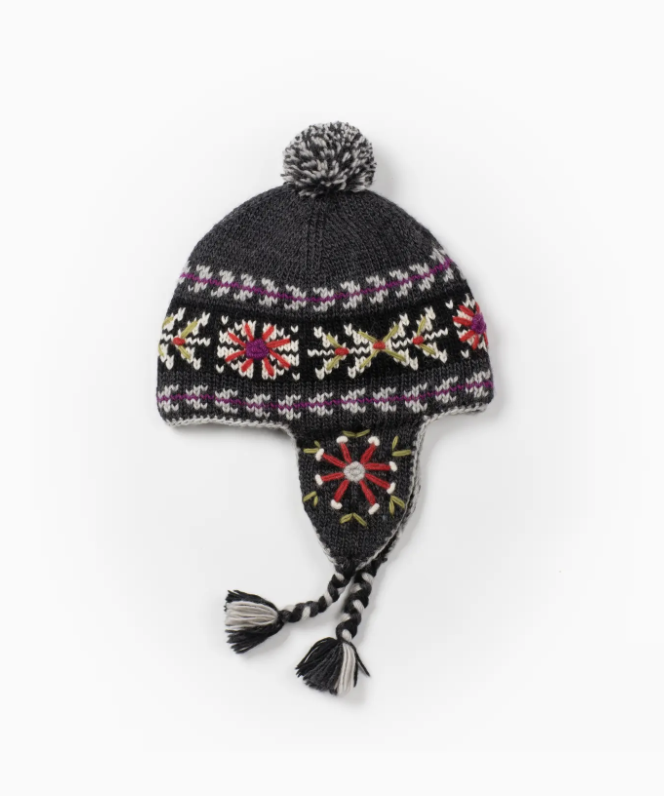 Fussen Graphite Earflap Hat