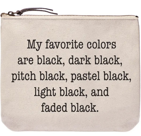 My Favorite Color...Zipper Pouches