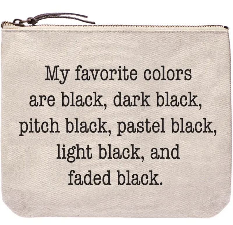 My Favorite Color...Zipper Pouches