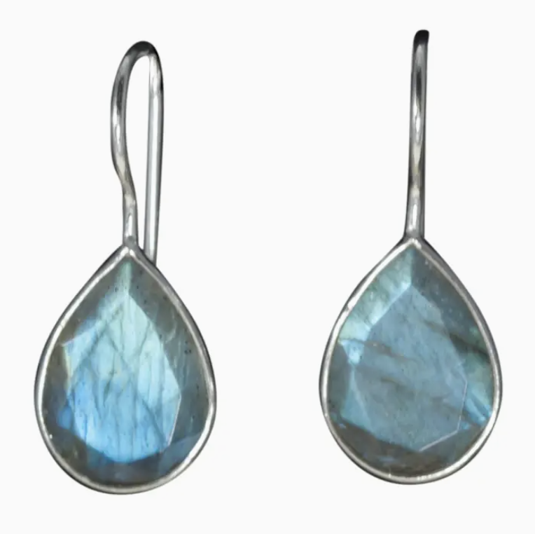 Manna Labradorite Drop Sterling Earring