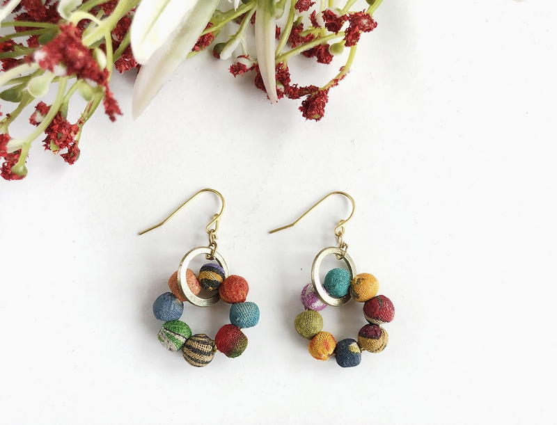 Kantha Orbital Earring