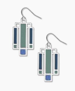 Frank Lloyd Wright Willits Cobalt Earrings