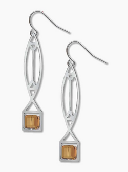 Frank Lloyd Wright Winslow Topaz Earrings