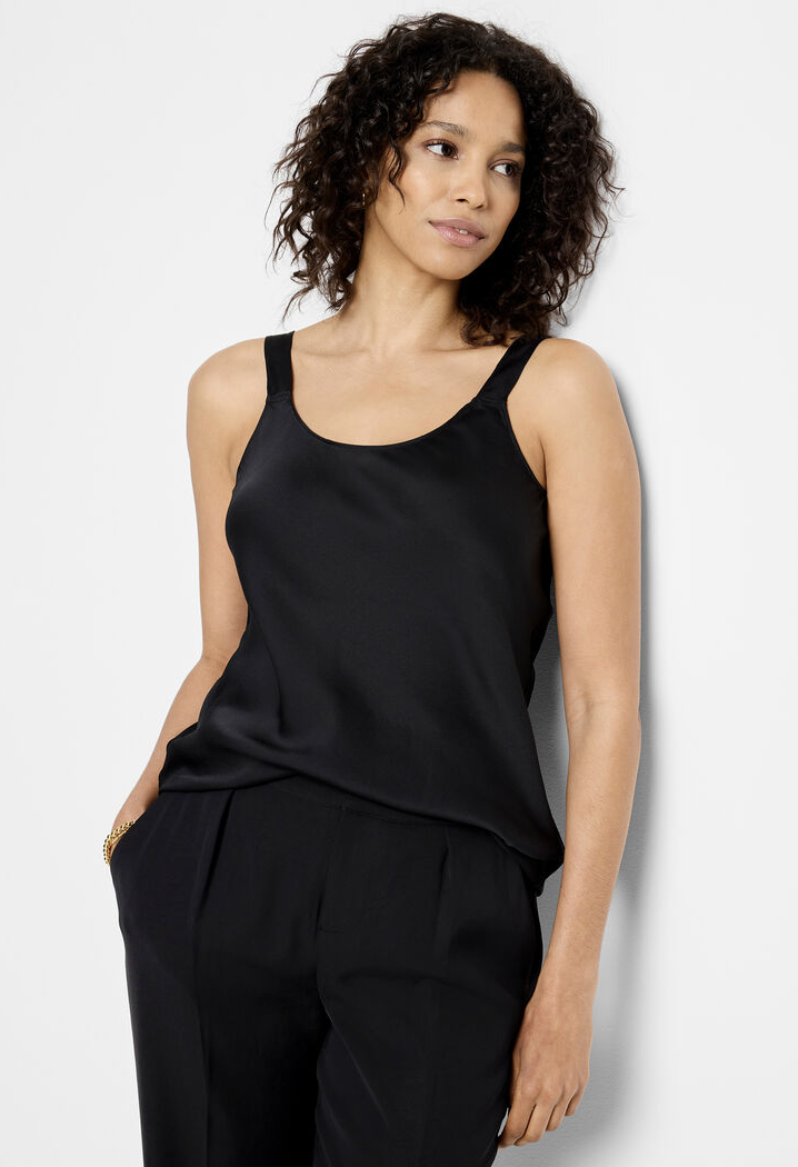 Black Onyx Crepe Cami Top