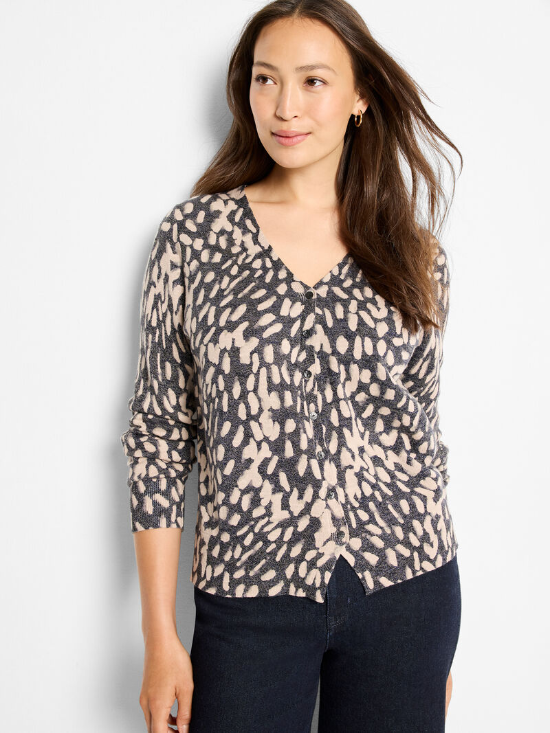 Dotted Button Up Sweater