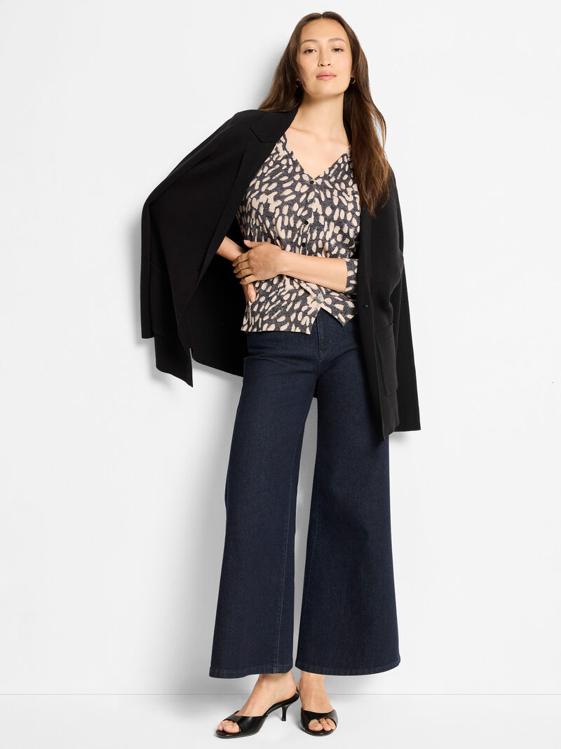 Dotted Button Up Sweater