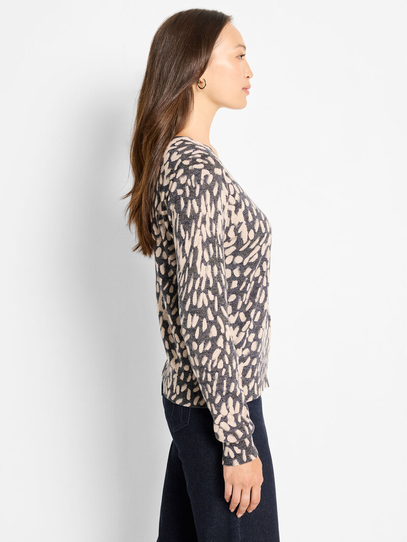 Dotted Button Up Sweater