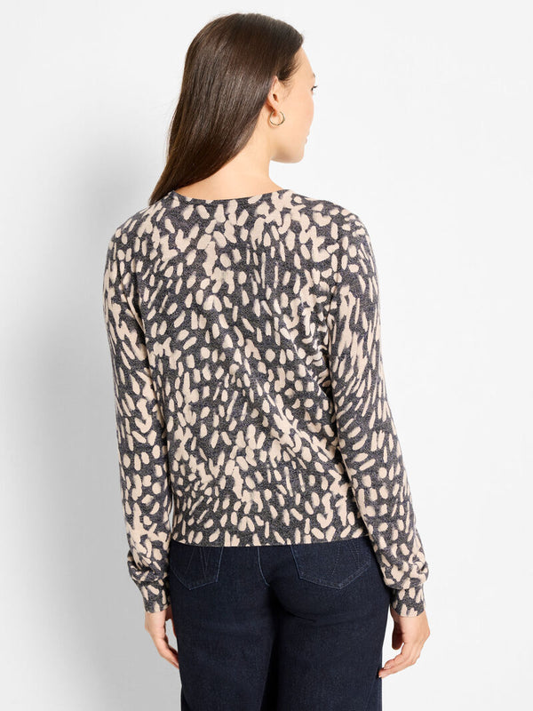Dotted Button Up Sweater