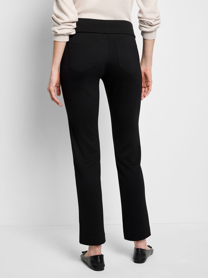 Black Drapey Ponte Pant